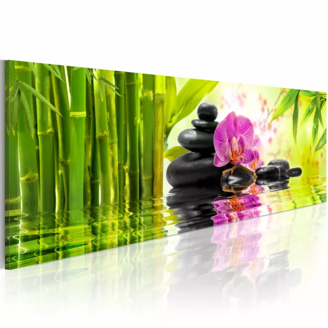 SPA ORCHIDEE BAMBUS STEINE ZEN Wandbilder xxl Bilder Vlies Leinwand 030110-32