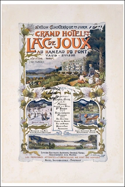 Poster Vintage HQ – Tourisme Au Simplon, Suisse – Affiche 40x60cm