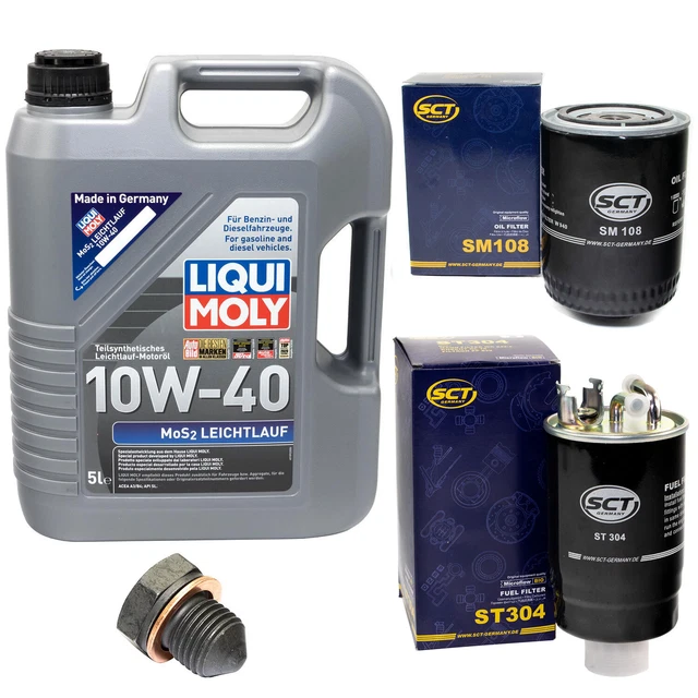 5L ACEITE KIT Inspección Combustible Filtro Tornillo para Seat VW Polo ...