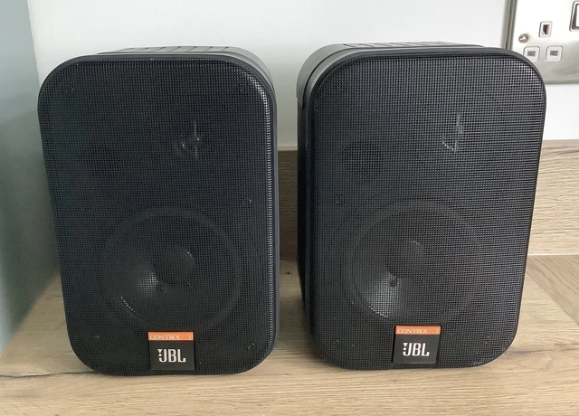 PAIR OF JBL Control 1 Compact Wall Speakers Black £10.00 - PicClick UK