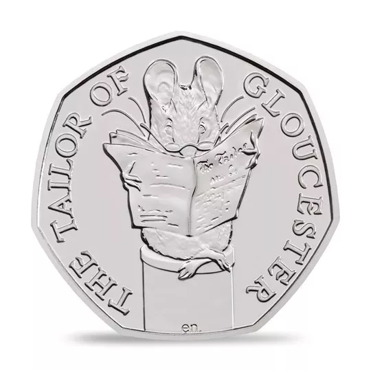 2018 Rare Uncirculated Beatrix Potter The Tailor of Gloucester 50p Coin