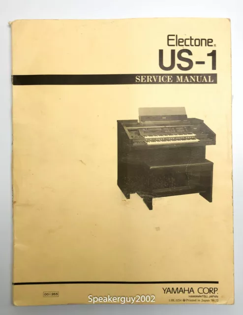 Original Yamaha Electone Organ Service Manual -- US-1