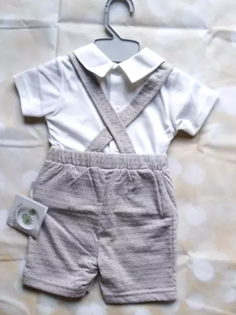 BNWT Baby Boys Dungaree 2 Piece Set by My Little Chick⛱️ 2