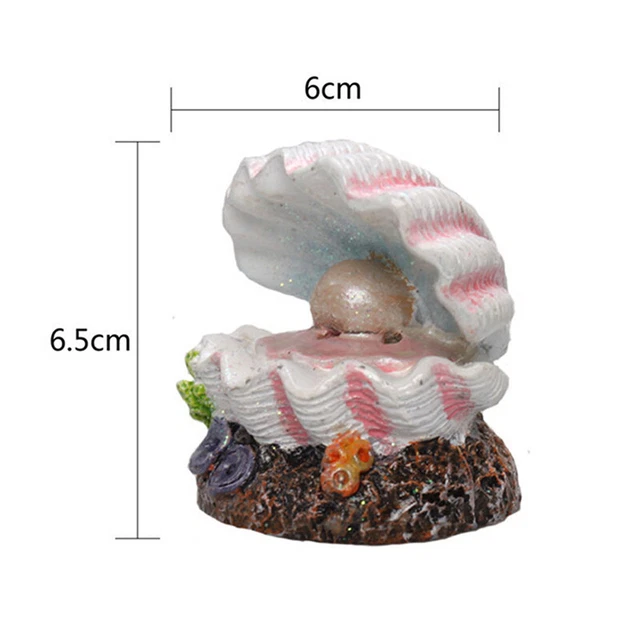 Shell Pearl Air Stone Shell Bubbler Bubbling Decor Tank Fish Ornament AquarEBQU