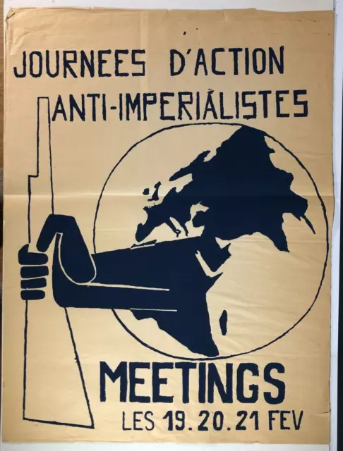 Affiche mai 68 - journées d'action - anti impérialisme - Révolution / politique