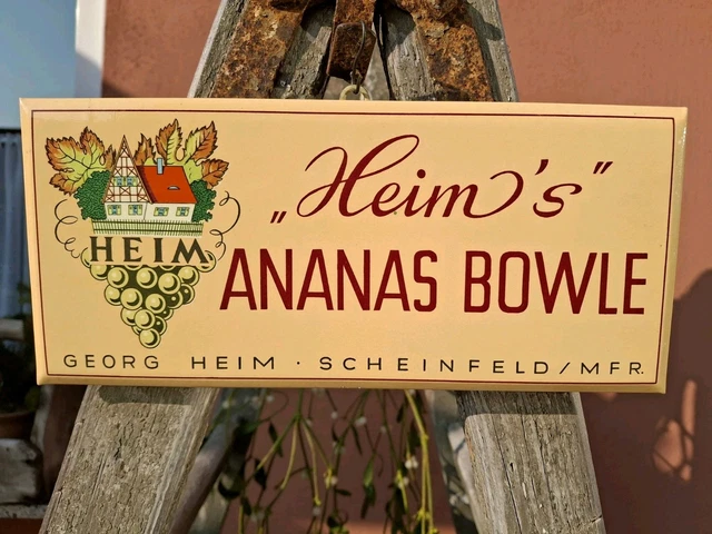 ALTES IMOGLAS SCHILD Heim&amp;#39;s Ananas Bowle EUR 20,00 - PicClick DE