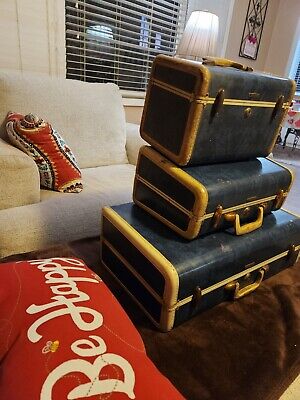 Samsonite Schwayder Bros Inc.   Denver, CO.  3 Piece Vintage luggage