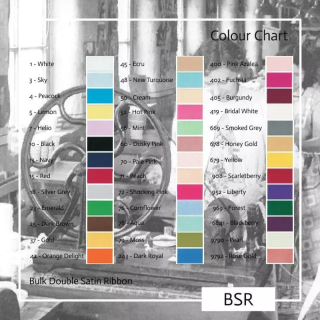 Berisfords Double Satin Ribbon Bulk Reels  3 7 10 15 and 25mm x 50m and 100m 3