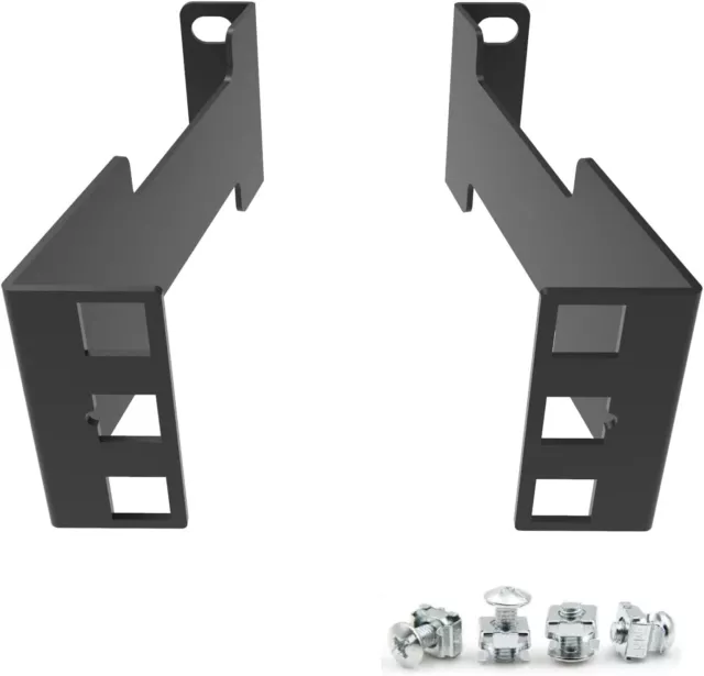 Jingchengmei 1U Server Rack Depth Extender - 4-Inch Deep -Recessed Rack Mount A