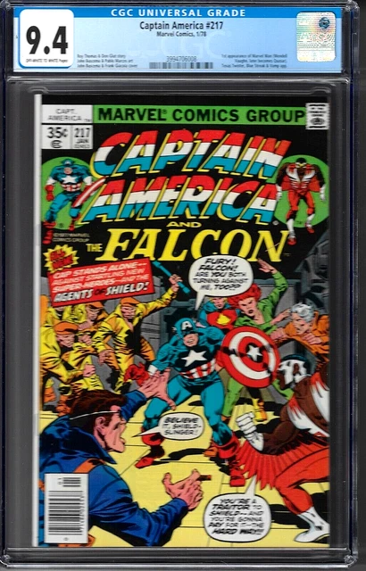 Captain America #217 CGC 9.4 ow/wp 1st app. of Marvel Man