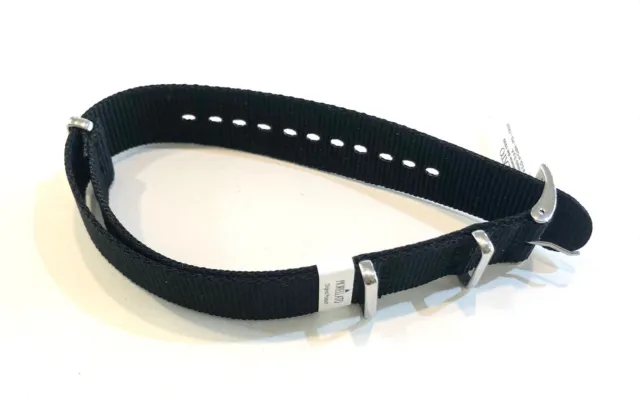 Bracelet de Montre Morellato Tissu Nylon Passant Noir Militaire 18 20 22 2