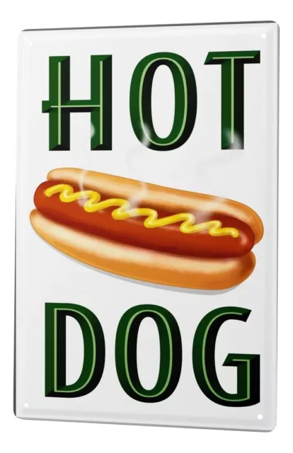 Blechschild Retro Hot Dog