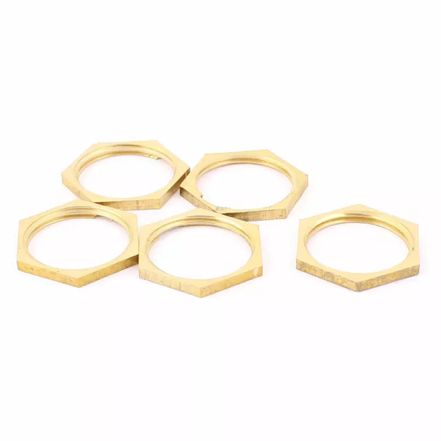 Filetage femelle 3/4" BSP Raccord tuyau laiton écrou hexagonal ton laiton 5pcs