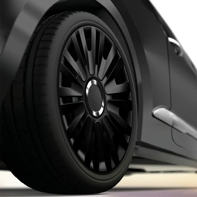 Copricerchi auto Royale 16" tappi mozzo coprimozzo in plastica set di 4 neri adatti specifici 2