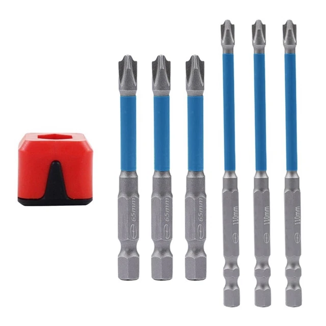 COLOR CODED SLOTTED Cross Screwdriver Bit Set for Efficient Work (6PCS ...