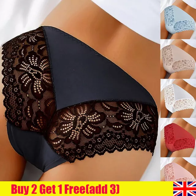 WOMEN SEAMLESS UNDERWEAR Sexy Lace Lingerie Knickers Ice Silk Hot Panties  Briefs £3.59 - PicClick UK