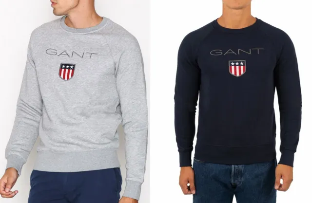 Gant Mens Crew neck Large Logo Sweatshirt Jumper Sweater Pullover Top S M L XL