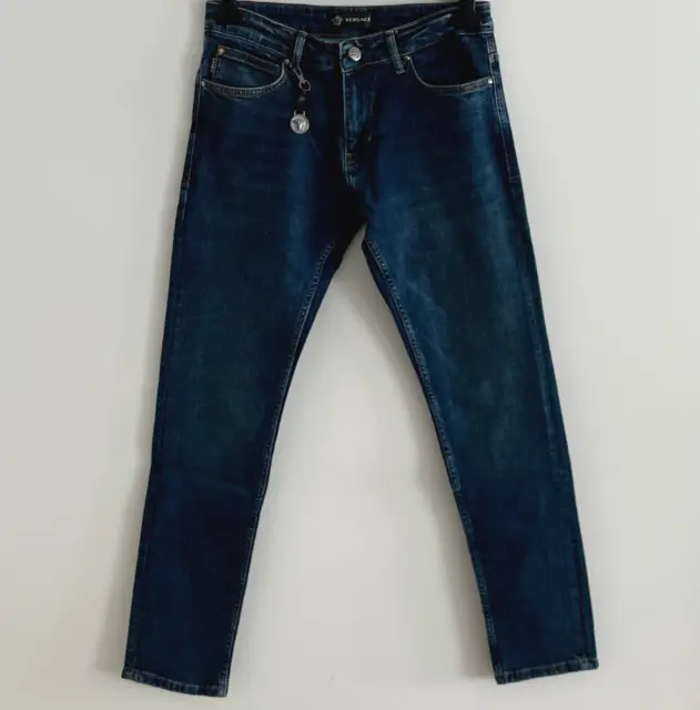 NWT Versace Men's Blue Slim Fit Jeans