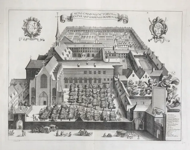 Anvers Minderbroedersklooster Monastère Sanderus 1730