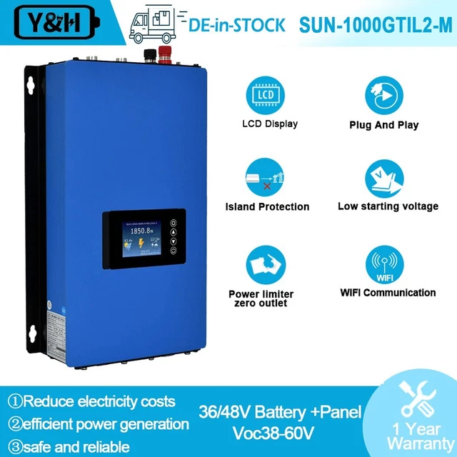 Inverter Solare 1000w Monofase Iniezione In Rete A Scarica Zero - Foto 11