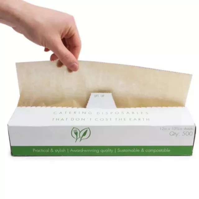 Carta oleata alimenti biodegradabile avana compostabile bio 27x30 cm 500 pz