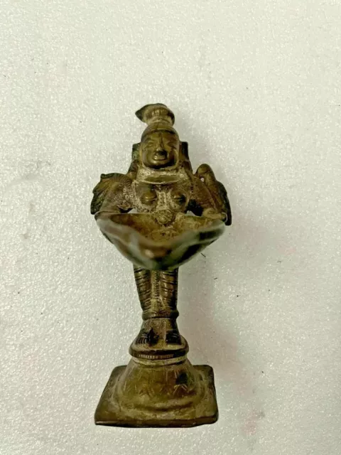 Antikes Vintage-Hindu-Gott-Idol aus Messing, handgefertigtes Stück aus der...