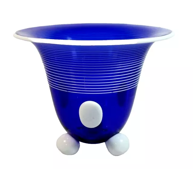 Art-Deco Lötz Powolny Vase Ausführung 166, blau-weiße Vase Loetz – 18007 –