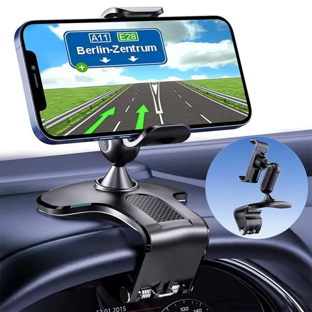 360?? Rotatable And Retractable Car Phone Holder Rearview Mirror Multifunctional