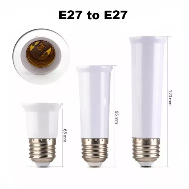 2x E27 auf E27 Lampensockel Adapter Konverter LED Lampe Fassung Glühbirne Sockel