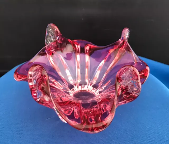 Victorian Cranberry Art Glass Bowl