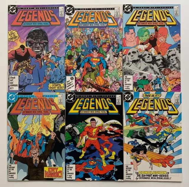 Legends #1 to #6 complete series. (DC 1986) High Grade.