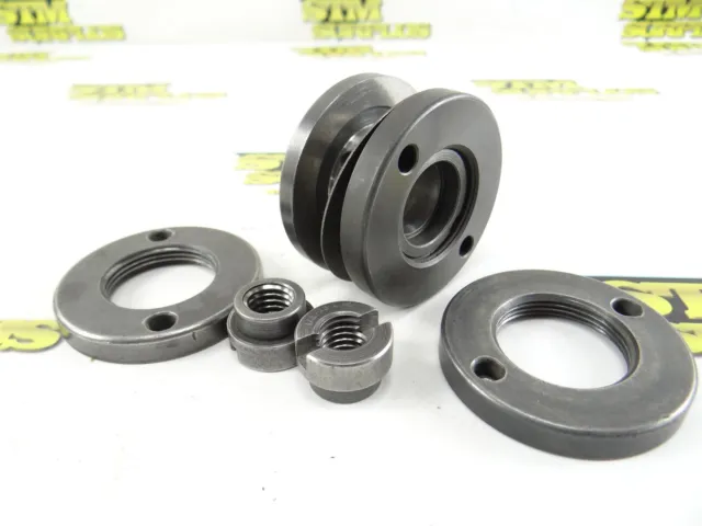 Grinding Hub For 1-1/4" Id Wheels Rh Double Taper +1/2" Thread Adapter + 3 Nuts