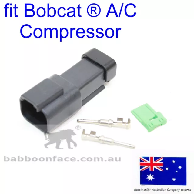FITS BOBCAT AC Compressor Male Terminals Housing Plug 7363374 T630 T650 ...