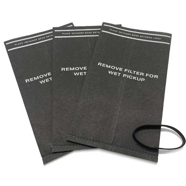3 Wet Dry Filter Bags for 2 - 2.5 Gallon Shop Vac Vacuum Stinger Craftsman Husky