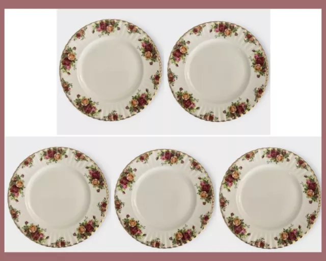 Royal Albert Old Country Roses Bone China - 8 ⅛” Salad Plates - SET OF 5!