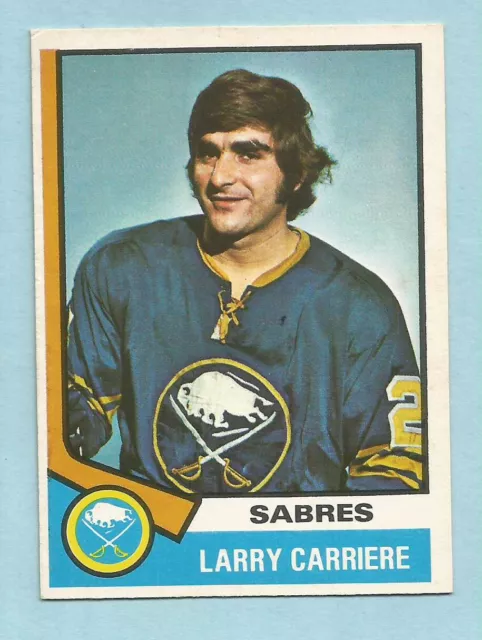 1974-75 O-Pee-Chee OPC Hockey Larry Carriere #43 Buffalo Sabres NMT+ **3