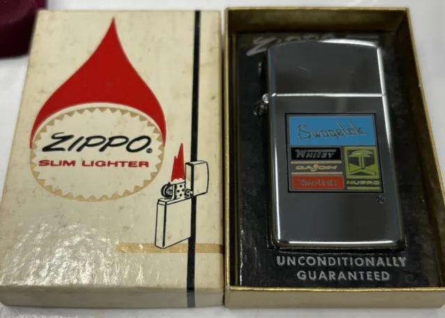 Zippo 1971 Swagelok Advertising Slim Lighter Unfired In Box H312