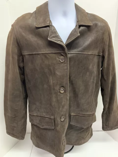 Oakwood Classic Brown Leather Jacket Sz. S 2