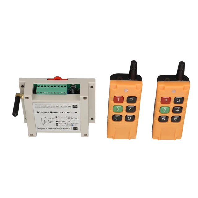 6 Channel Wireless Remote Control 433MHz 12V Transmitter And Receiver Relay