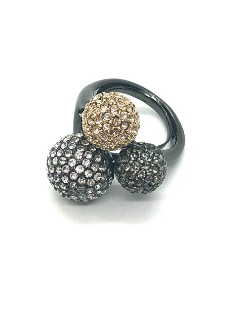 Stella & Dot Soiree Trio Pave Ball Ring