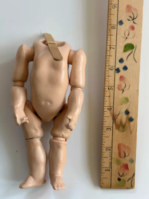 Mint 7" Vintage French / German Ball Jointed Doll Body for parts or repair