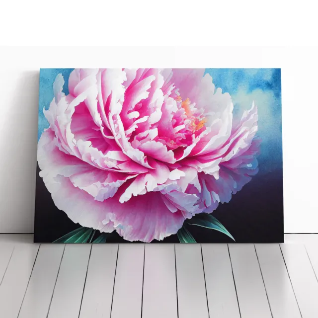 Wonderful Peony Flower Canvas Wall Art Print Framed Picture Decor Living Room