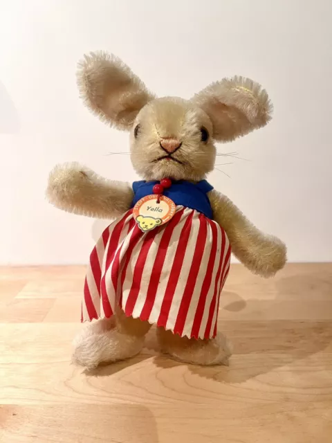 STEIFF Hase YELLA | 8720,80 | KFS | Jahr 1964 | 26 cm | Sehr guter Zustand