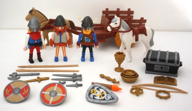 Figurine Playmobil Chevalier Viking - Modèles 5712 Et 3152 - Occasion