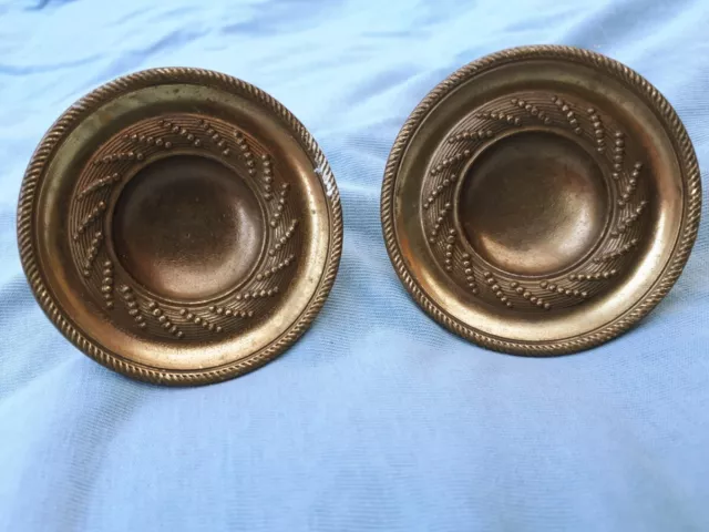1 Paire de Boutons de Porte Anciens Empire en Bronze 50 mm