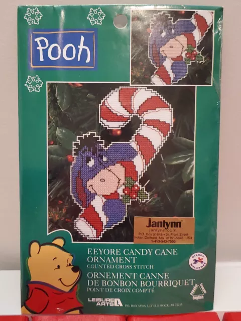 Janlynn Eeyore Candy Cane Christmas Counted Cross Stitch Kit Winnie the Pooh