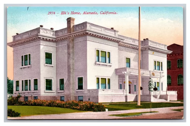 Alameda CA California Elk's Home #2974 Divided Back Postcard
