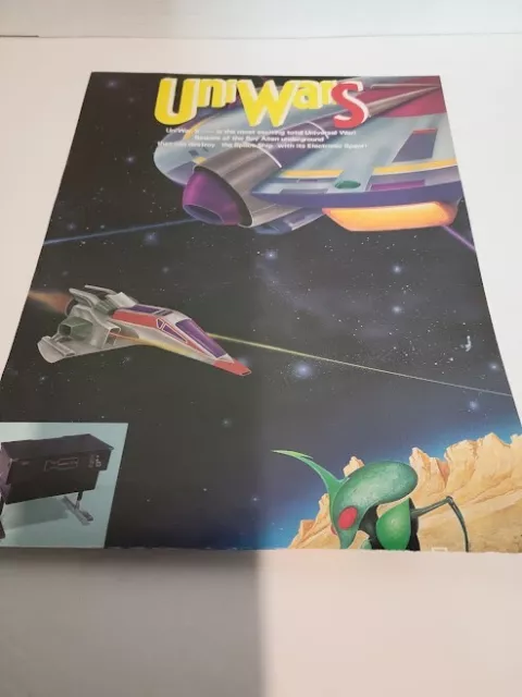 Flyer IREM,UNI WARS 1990  Arcade Video Game advertisement original see pic