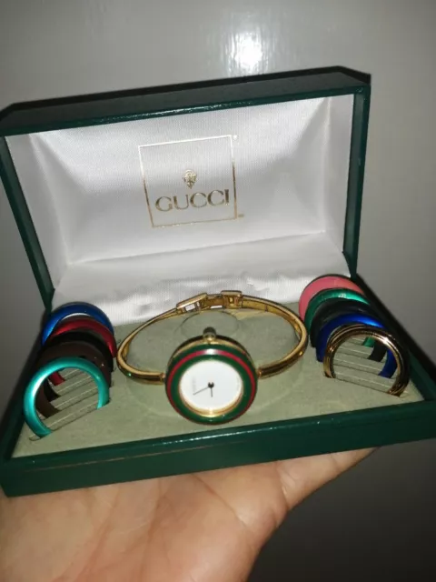 Gucci interchangeable bezel bangle watch shop