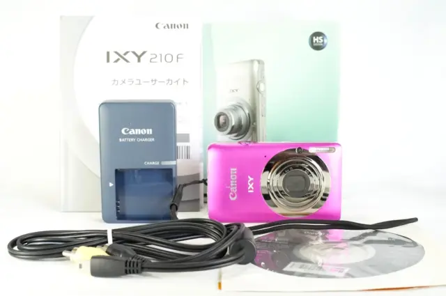 ⏯ [Near MINT in BOX] Canon IXY 210F Pink PowerShot 12.1MP Digital Camera JAPAN